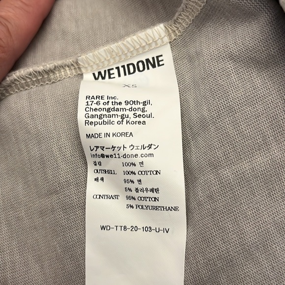 WE11DONE oversized Thermo Tee! - Picture 6 of 6